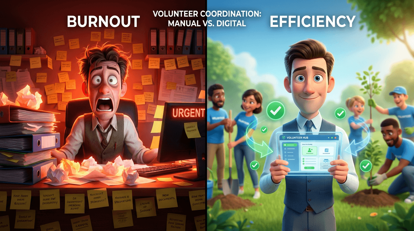 How to Reduce Burnout in Volunteer Teams: Manual Coordination's Hidden Costs